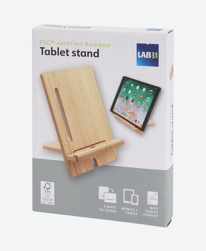 Supporto tablet bambù - supporto,