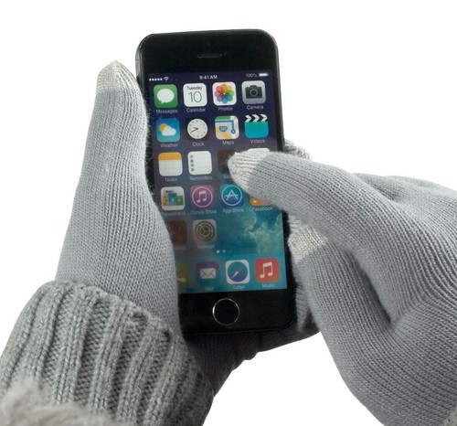 Guanti touch screen grigio per - screen,